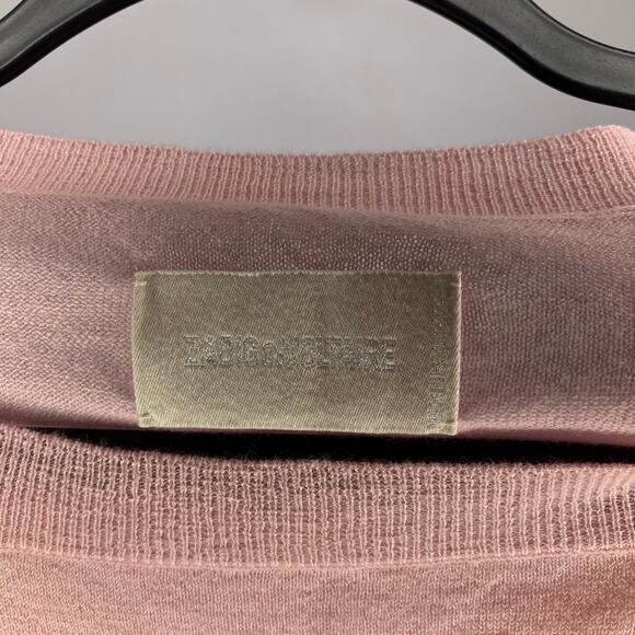 NWT ZADIG & VOLTAIRE Flint Tie Dye Cashmere Sweater Pink Small - Picture 4 of 7